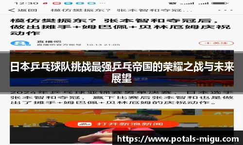 日本乒乓球队挑战最强乒乓帝国的荣耀之战与未来展望